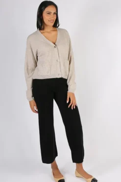 C & Co Crop Cardi In Oatmeal