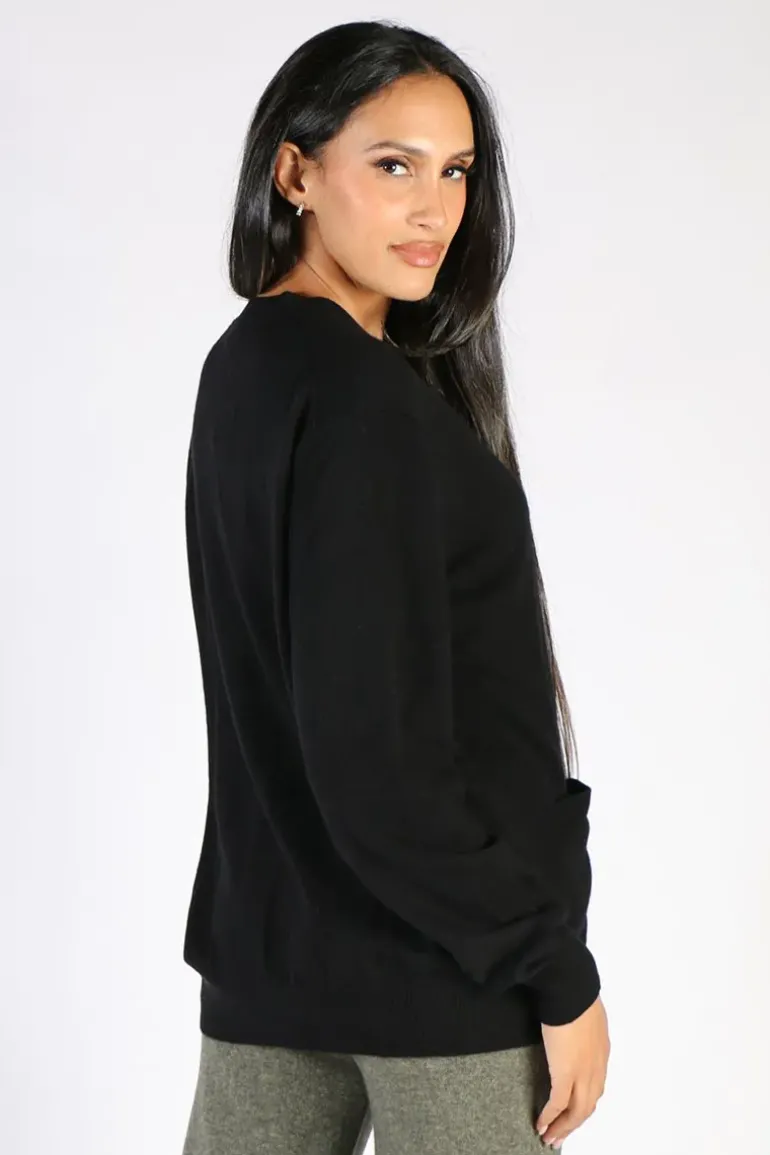 C & Co Grandpa Cardi In Black