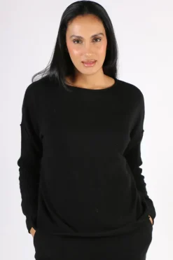 C & Co Roll Edge Jumper In Black