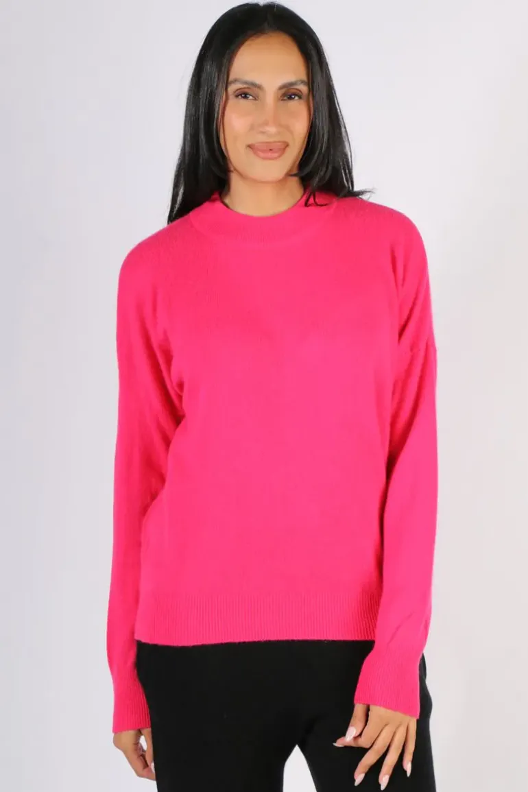 C & Co Vintage Jumper In Hot Pink