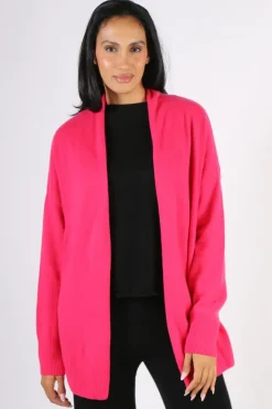C & Co Wrap Cardi In Hot Pink