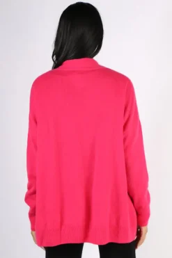 C & Co Wrap Cardi In Hot Pink