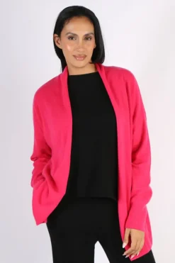C & Co Wrap Cardi In Hot Pink