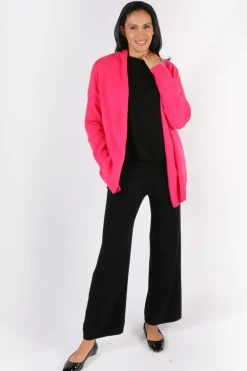 C & Co Wrap Cardi In Hot Pink