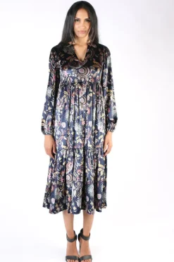 Cap Jaluca Lucy Maxi Tiered Dress In Multi