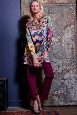 Cap Julluca Longline Laila Tunic In Print