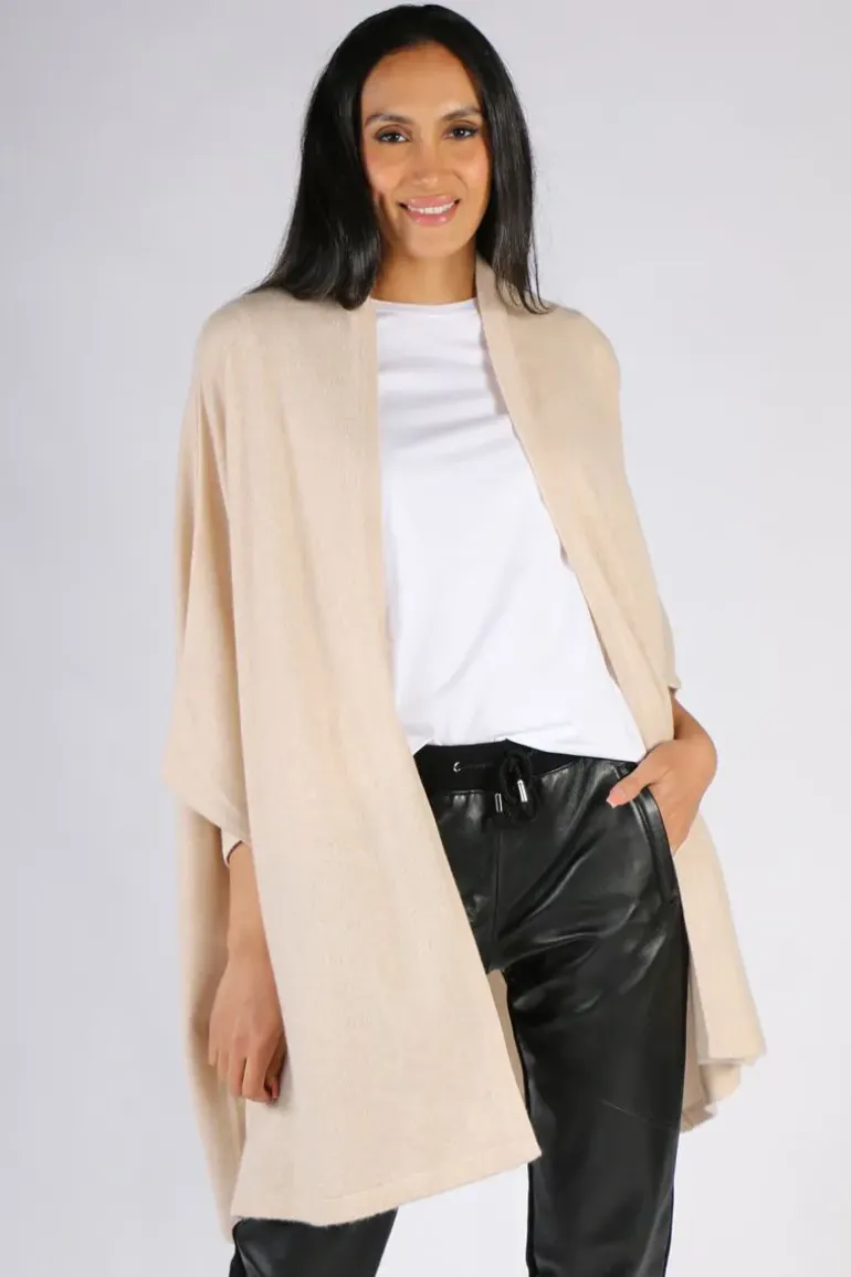 Cashmere Kimono Jacket By Caprus In Oatmeal