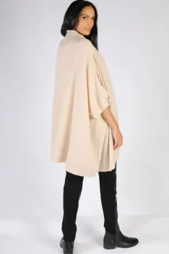 Cashmere Kimono Jacket By Caprus In Oatmeal