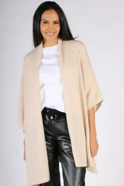 Cashmere Kimono Jacket By Caprus In Oatmeal