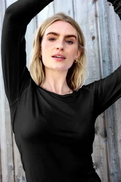 CC Heart Regular Long Sleeve Tee In Black