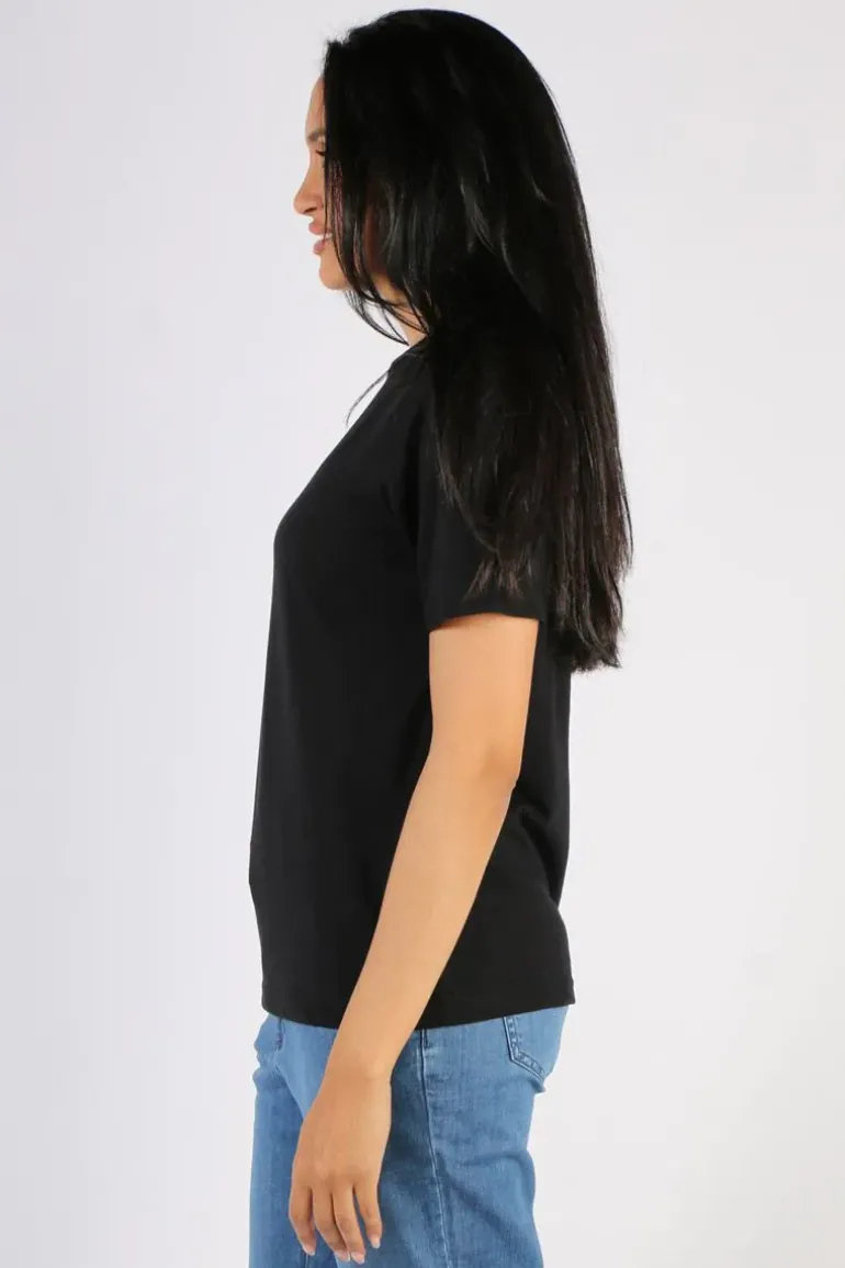 CC Heart Regular Tee In Black