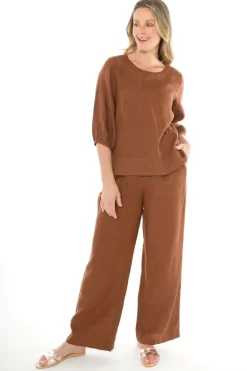 Center Seam Top In Tan By Jump