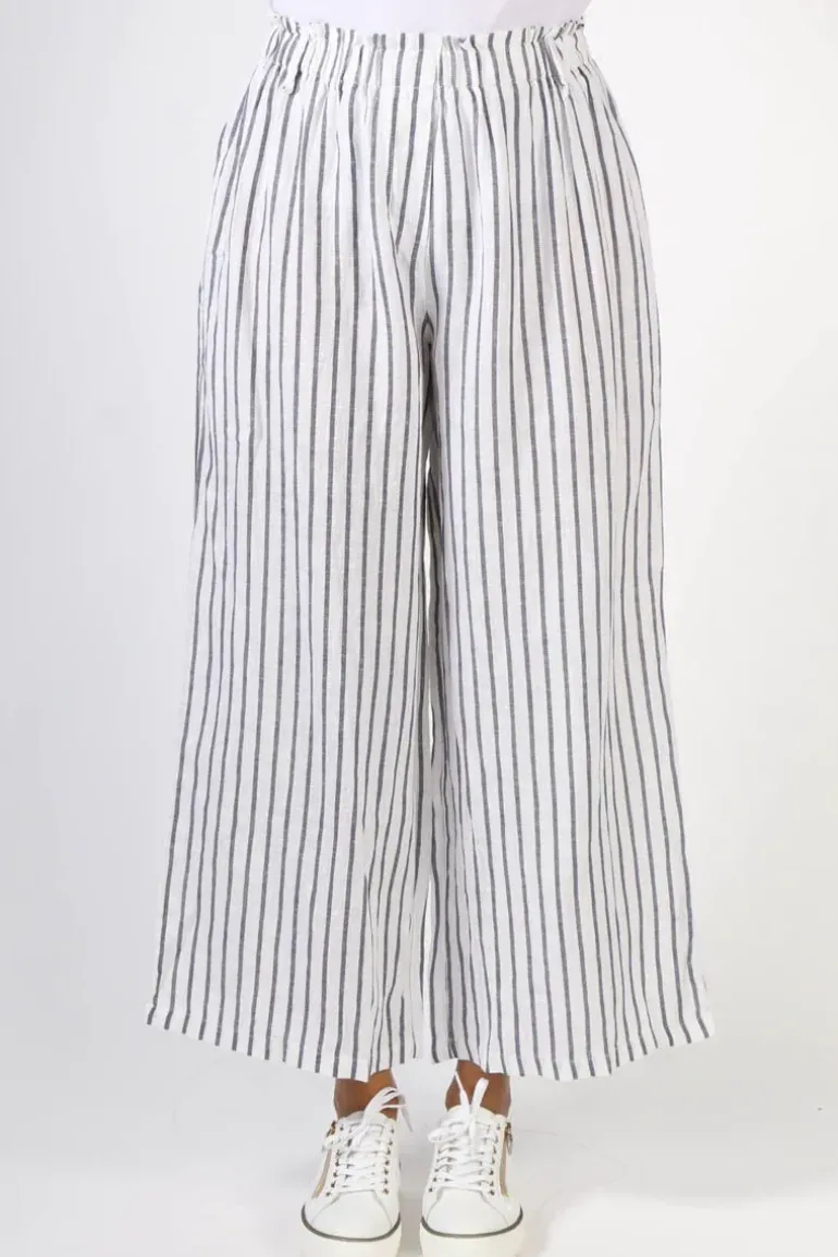 Clarity Isabella Linen Pant In Stripe