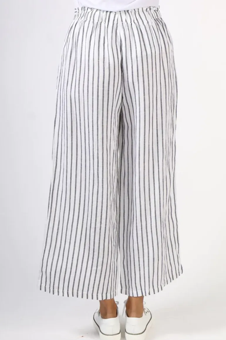 Clarity Isabella Linen Pant In Stripe