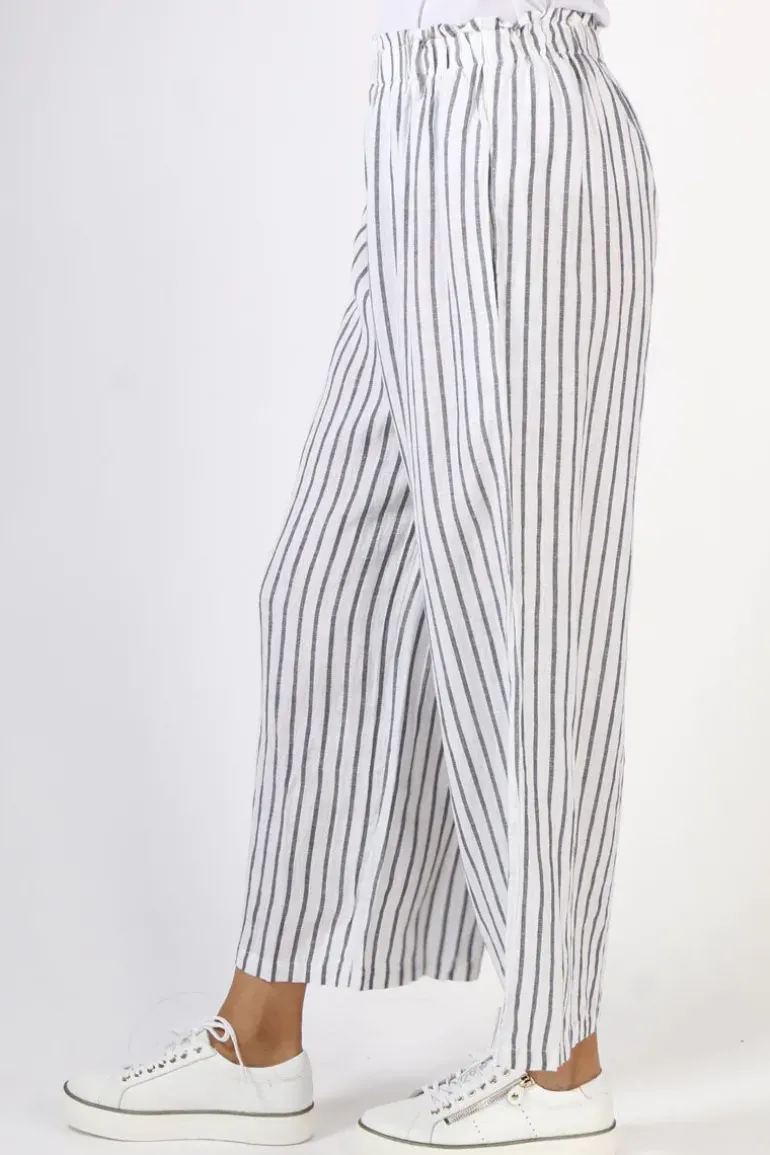 Clarity Isabella Linen Pant In Stripe