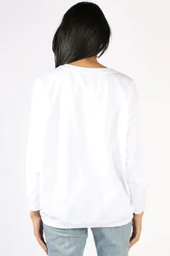 Clarity Pause Friday Relaxed Sweatshirt In White