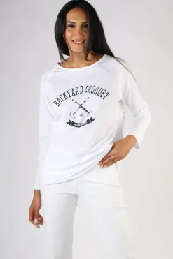 Cloth Paper Scissors Croquet Tee In Navy