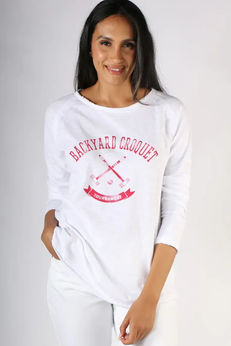 Cloth Paper Scissors Croquet Tee In Red