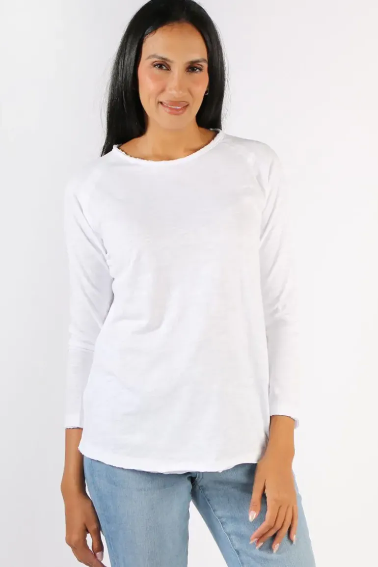 Cloth Paper Scissors Demi Tee In White