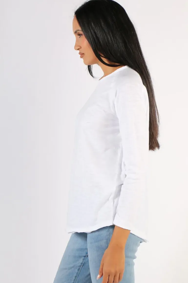 Cloth Paper Scissors Demi Tee In White