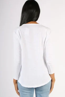 Cloth Paper Scissors Demi Tee In White