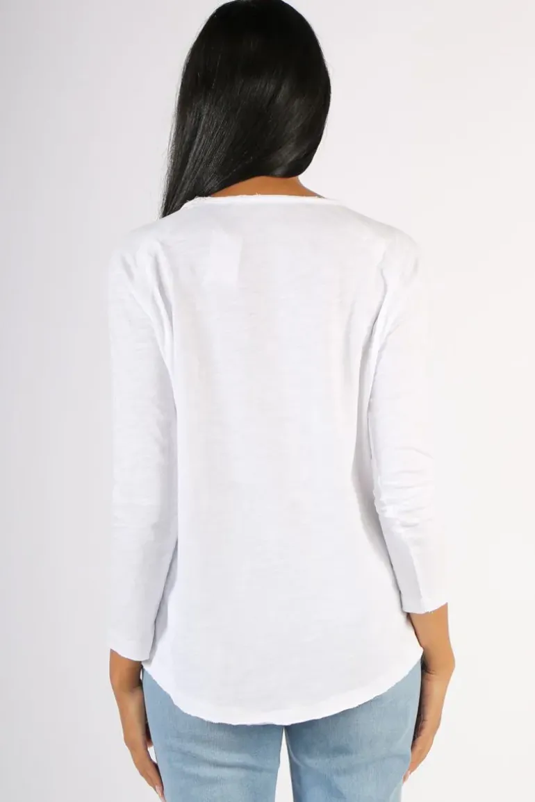 Cloth Paper Scissors Demi Tee In White