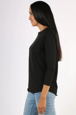 Cloth Paper Scissors Demi Tee In Black