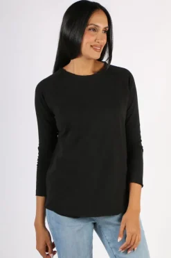 Cloth Paper Scissors Demi Tee In Black