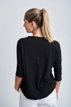 Cloth Paper Scissors Halle Tee In Black