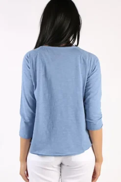 Cloth Paper Scissors Halle Tee In Blue