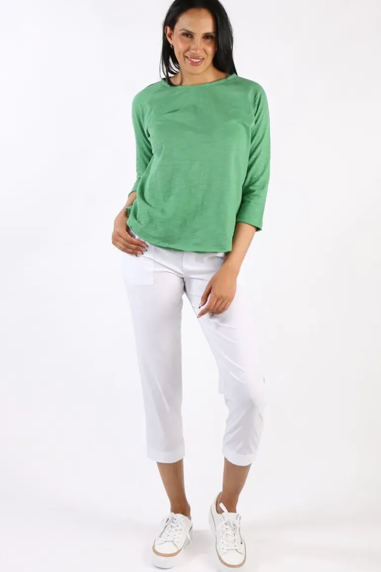 Cloth Paper Scissors Halle Tee In Green