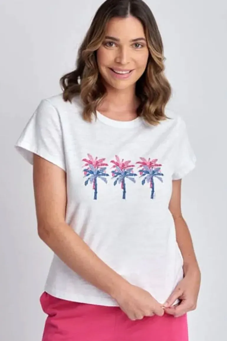 Cloth Paper Scissors Palm Tree Top In Pink
