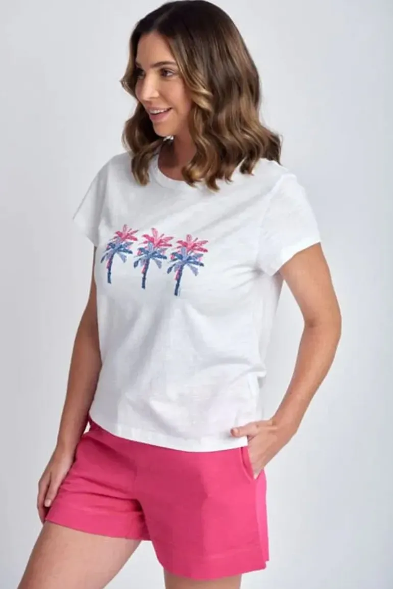Cloth Paper Scissors Palm Tree Top In Pink