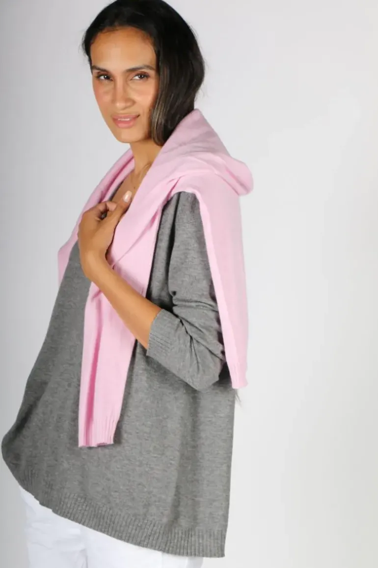 Cloth Paper Scissors V Neck Jumper In Grey