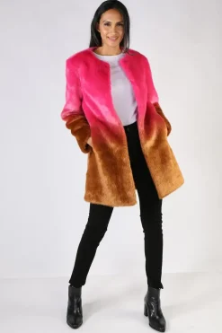 Coop Longing Fur You Coat In Pink