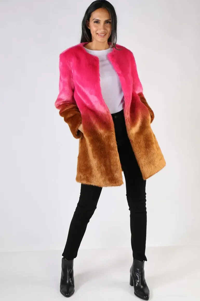Coop Longing Fur You Coat In Pink
