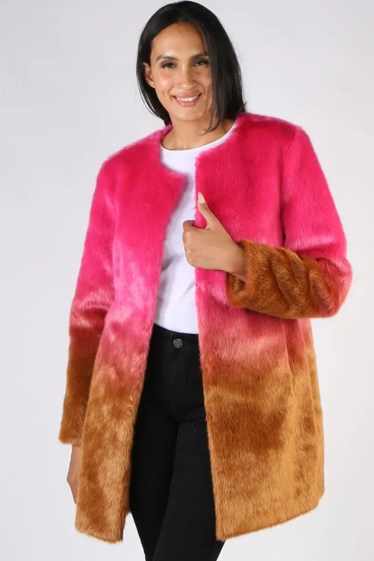 Coop Longing Fur You Coat In Pink