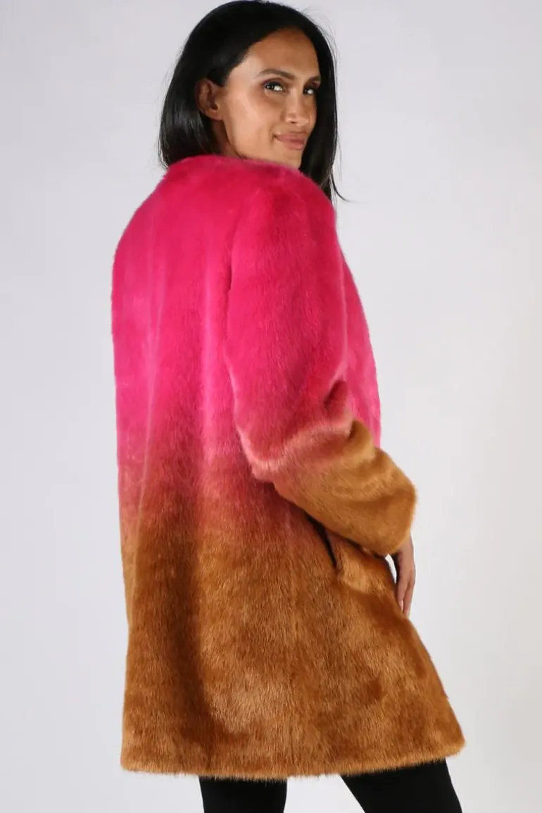Coop Longing Fur You Coat In Pink