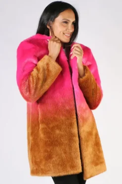 Coop Longing Fur You Coat In Pink