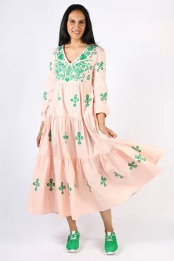 Coop Stitch Hiker Dress In Peach