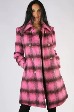 Cooper Double Scoop Coat In Pink