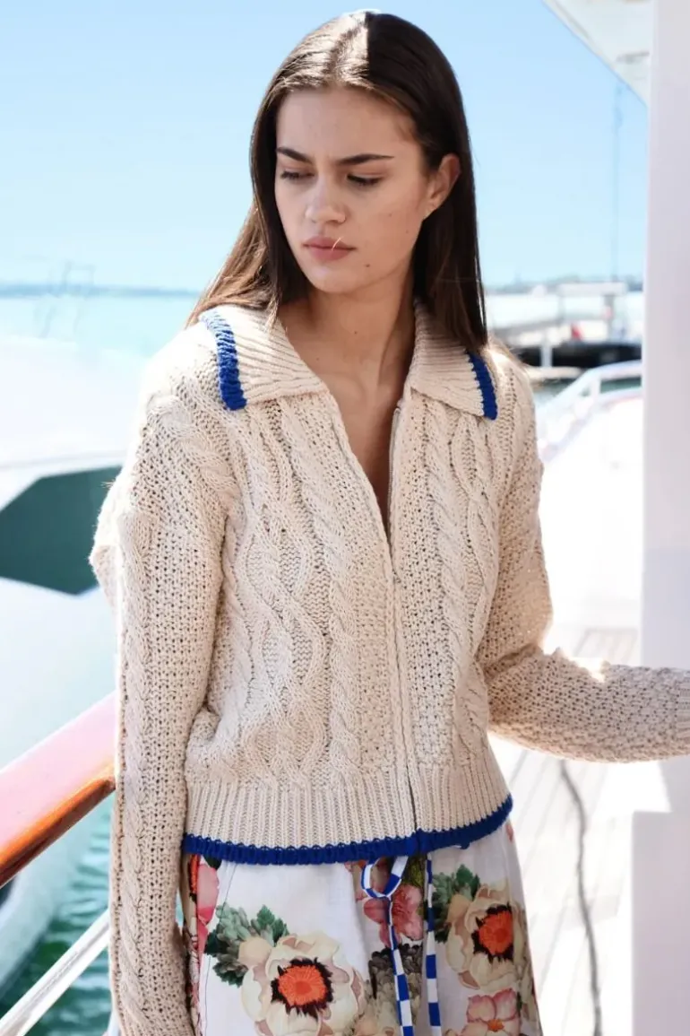 Cooper Let Knit Be Jacket In Ivory