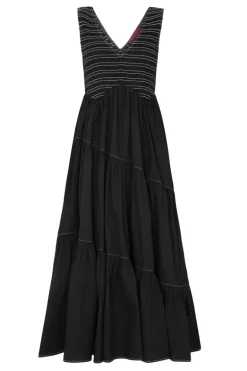 Cooper Shirring Is Caring Maxi Dress In Black