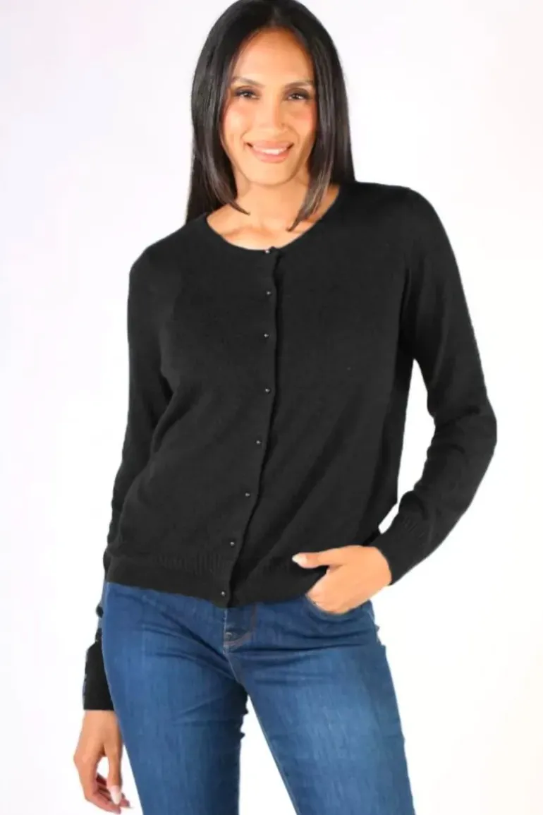 Core Cardigan In Black By Jump