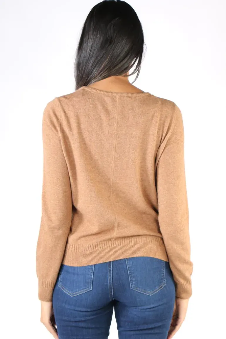 Core Cardigan In Toffee By Jump