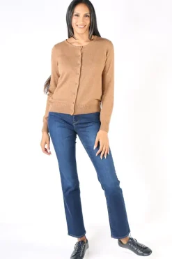 Core Cardigan In Toffee By Jump