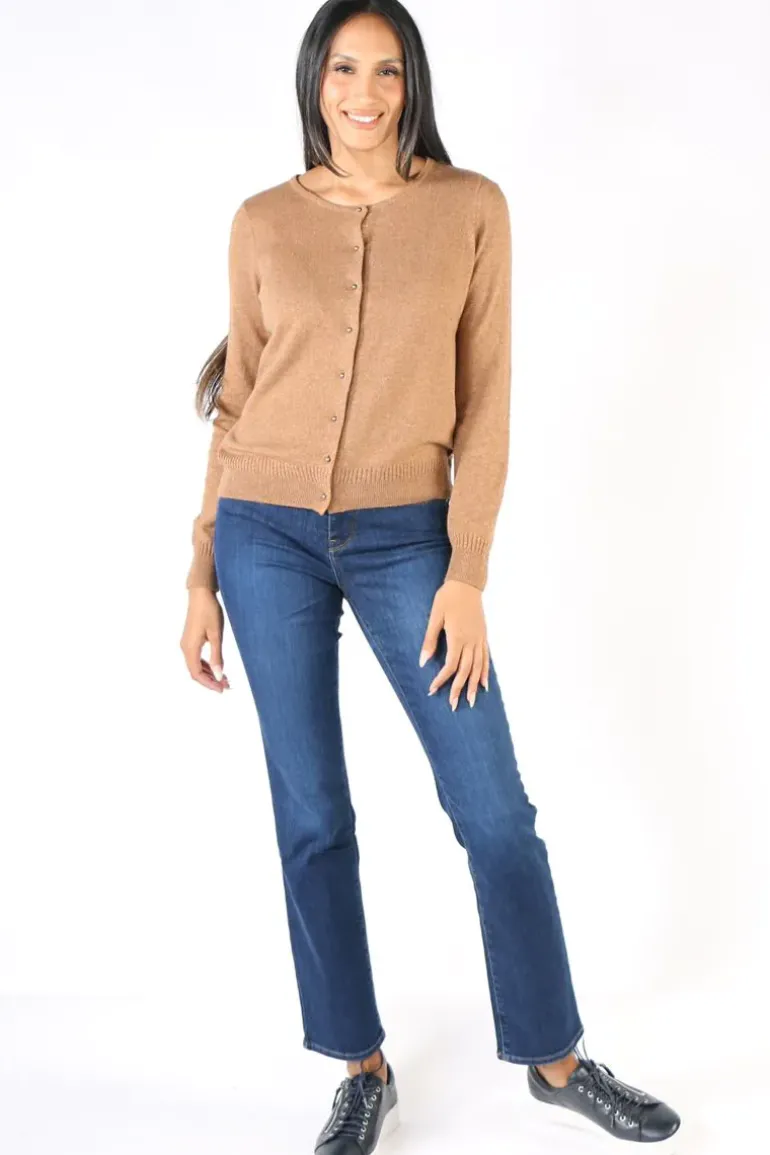 Core Cardigan In Toffee By Jump