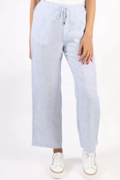 Core Stripe Wide Pants In Denim By Jump