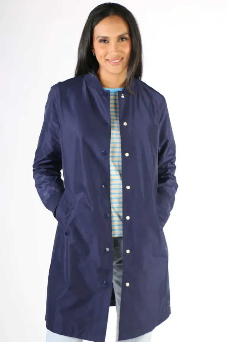Coster Duster Coat In Navy