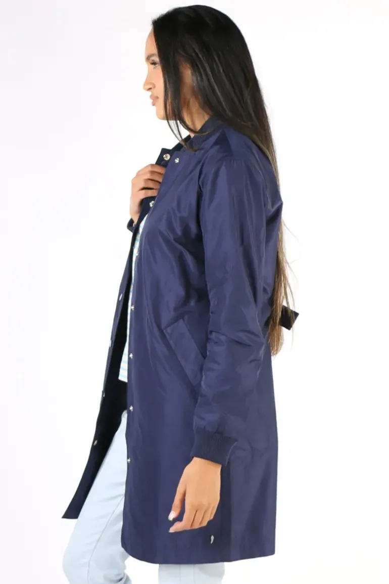 Coster Duster Coat In Navy